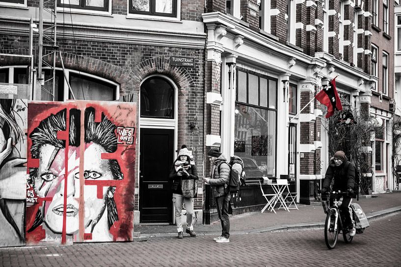 David Bowie Street Art Amsterdam  van PIX STREET PHOTOGRAPHY