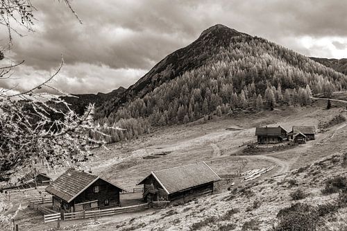 L'alpage de Lackenalm en sépia