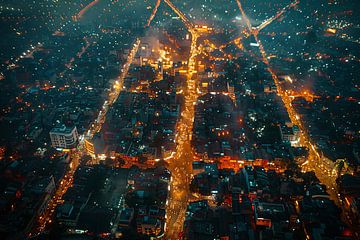 luchtfotografie boven stad en land van Egon Zitter