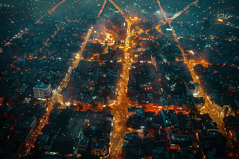 aerial photography over city and country by Egon Zitter