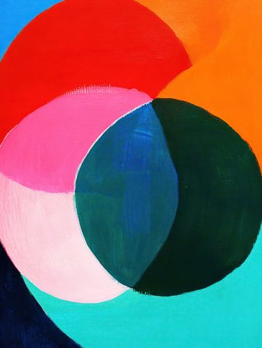 Round abstract colour shapes
