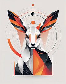 Lapin abstrait et géométrique