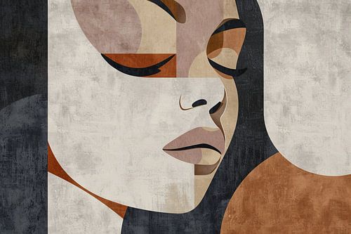 Geometrische Abstractie van een Vrouwengezicht