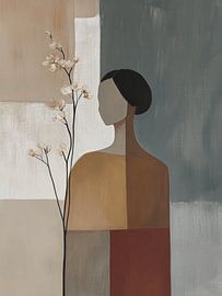 Abstract portrait in earth tones by Studio Allee
