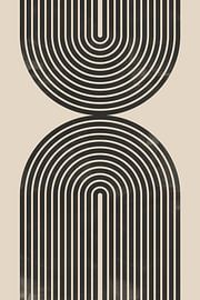 Ligne noire arquée sur Melloi Art Prints