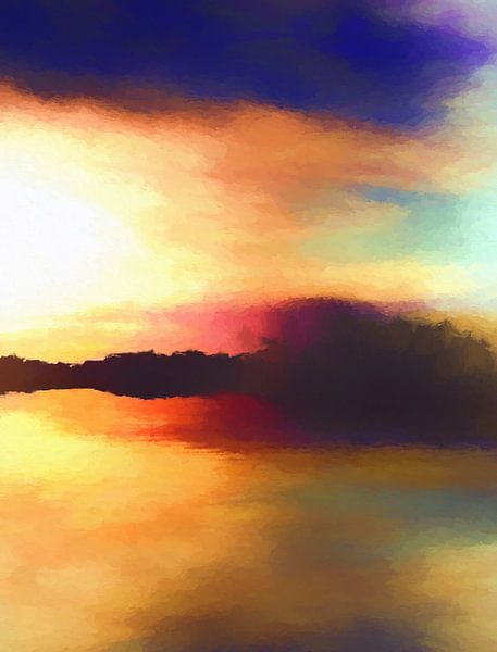 Mountain at dusk by Angel Estevez