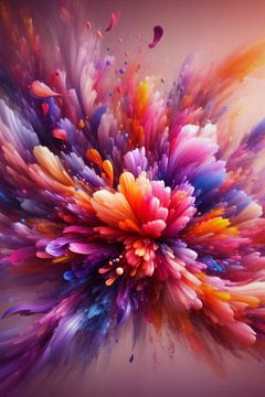 Kosmische bloemenstorm van Ellen Van Loon