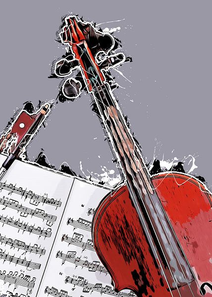 Geige Musik Kunst #Geige von JBJart Justyna Jaszke