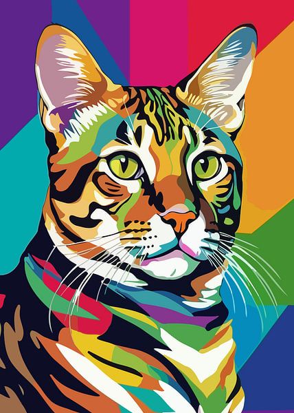 Bengal Cat Pop Art by MIROKKU