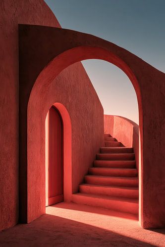poort met trap minimalistische kunst