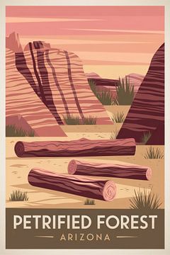 Versteend woud, Arizona van Poster Art Shop