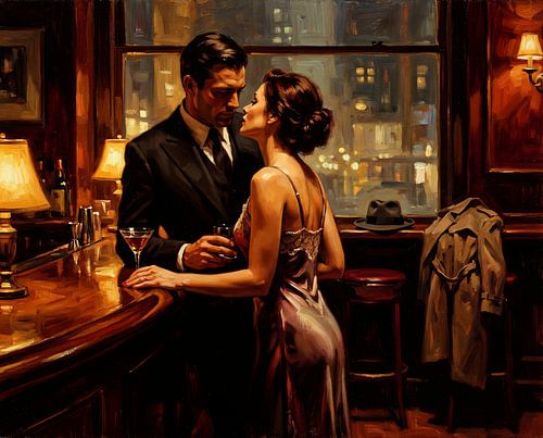 Romantische ontmoeting in de bar