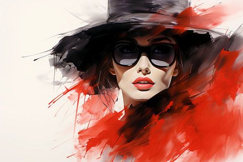 Fashion Model Schilderij