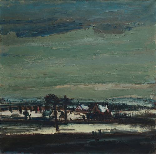 Winter in het Dorp van BowiScapes - Fine Art en Urban Wandkunst