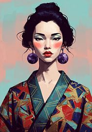 Teal & Amethyst by dudu artwork