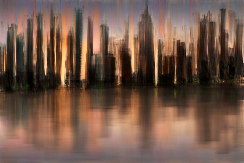 City view in oil by Arjen Roos