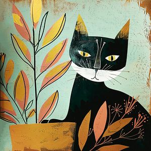 Künstlerische Katze Kunst Wanddekoration