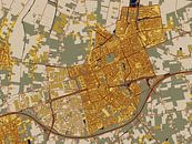 Kaart van Etten-Leur in de stijl van Gustav Klimt van Maporia thumbnail