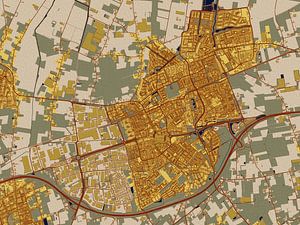 Kaart van Etten-Leur in de stijl van Gustav Klimt van Maporia