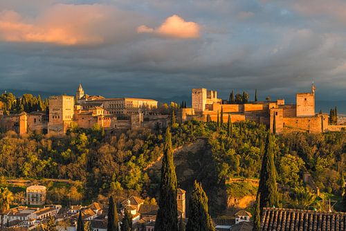 Een avond bij het Alhambra, Granada, Spanje