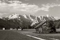 Zugspitzblick in SchwarzWeiss von Andreas Müller Miniaturansicht