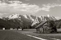 Zugspitzblick in SchwarzWeiss