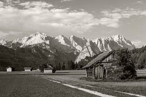 Zugspitzblick in SchwarzWeiss