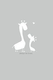 Giraffenmutter mit ihrem Jungen von Mark van Dellen