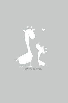 Moeder giraf met haar jong