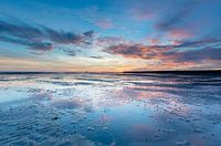 Het Wad Op Zijn Mooist Tijdens Zonsondergang