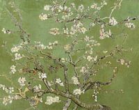 Mandelblüte (Kaki-Grün), Collage nach Vincent van Gogh