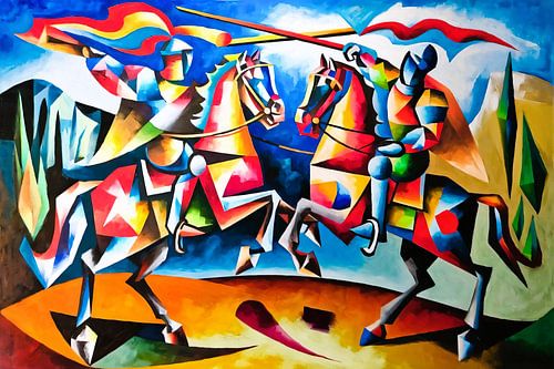 Ridders in kleurrijke strijd