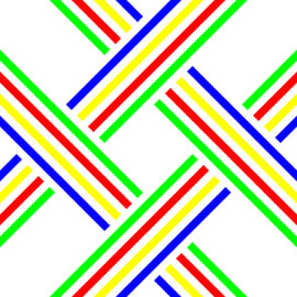 No Crossing | CutOut | S=2 | Color=4 | RGBY | Center=Green von Gerhard Haberern