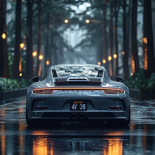 Porsche 911 GT3 bij avond