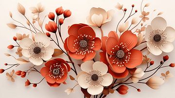 Eine Blütenmischung aus skandinavischem Design und japanisches Design. Japandi Style von Animaflora PicsStock