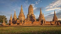 Tempel in Ayutthaya Thailand van Edwin Mooijaart thumbnail