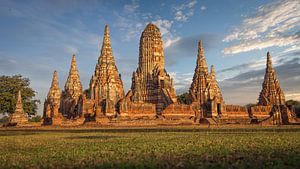 Temple d'Ayutthaya en Thaïlande sur Edwin Mooijaart