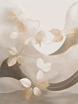 Japandi Art, Serene, Organic forms.