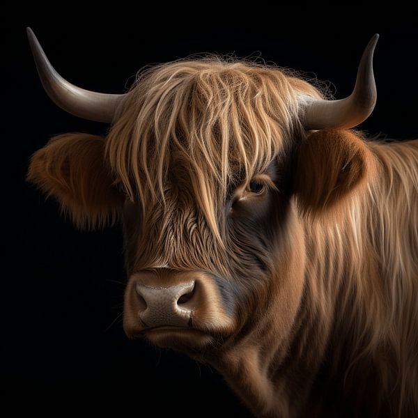 Tranquillité majestueuse : les paysages des Highlanders écossais par AIstatic