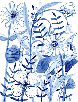 Blue mood, blue flowers