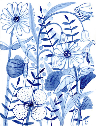 Blue mood, blue flowers