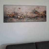 Klantfoto: Natuur Abstract Kunst van Abstract Schilderij, als ArtFrame