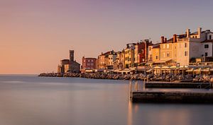 Sonnenuntergang in Piran, Slowenien