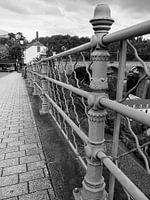 Iron fence Luxembourg in black and white