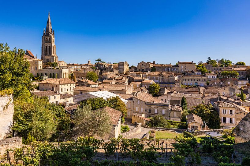 Stadsgezicht van Saint-Émilion in Frankrijk van Werner Dieterich
