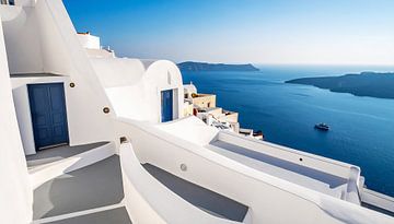 Trappen in Griekenland en huizen