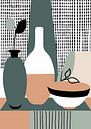 Still life with vase (13), Retro Boho by Sabine Minten thumbnail