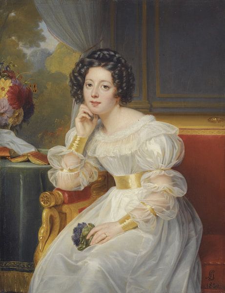 Porträt einer jungen Frau, LOUIS HERSENT - 1830 von Atelier Liesjes