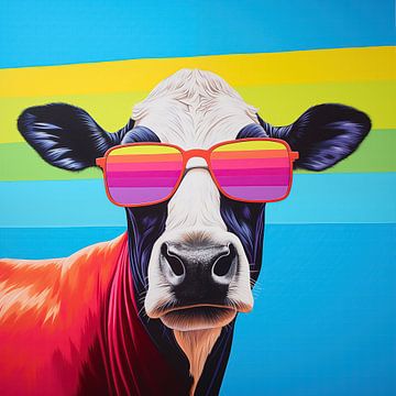 Cow with glasses by KoeBoe