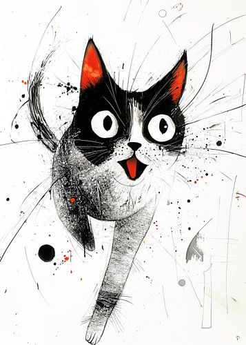 Tekening kat dierenkunst 1 #kat